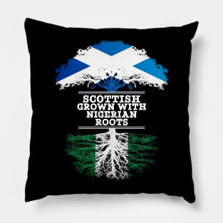 Scottish Grown With Nigerian Roots - Gift for Nigerian With Roots From Nigeria Pillow