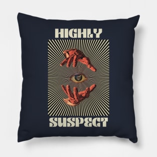 Hand Eyes Highly Suspect Pillow