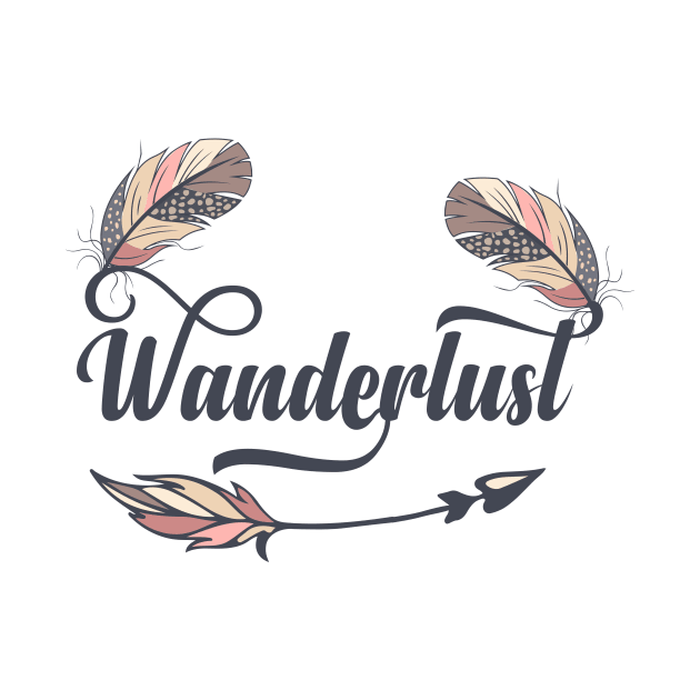 wanderlust feathers by WereCampingthisWeekend