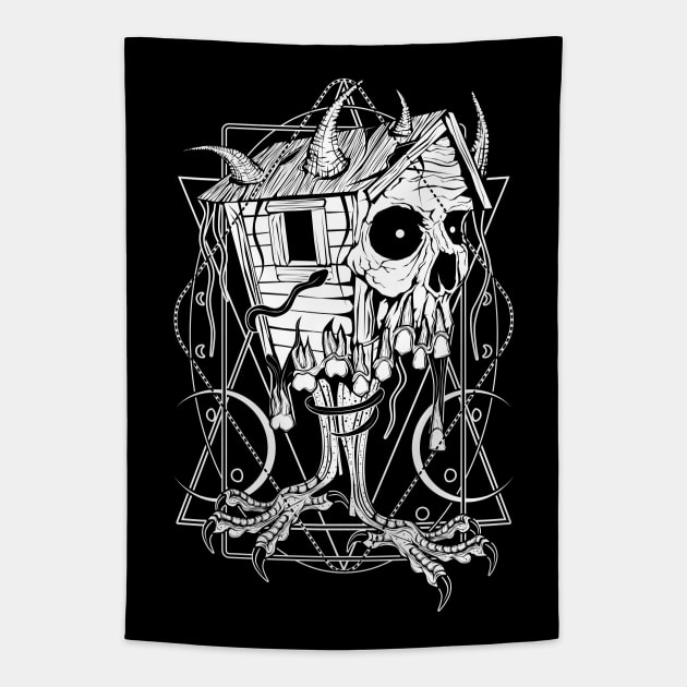 Baba Yaga's House Tapestry by Von Kowen