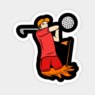 Golf player boy Magnet