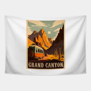 Grand Canyon Vintage Travel Art Poster Tapestry