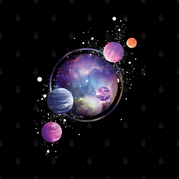 Galaxy Burst, Planet Art, Astronomy Gift, Galaxy Art, Astronaut Gift, Galaxy Space and Planets, Solar System by Mia Delilah