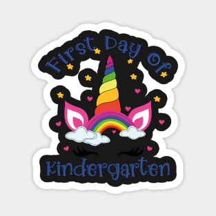 Cutesy Unicorn Face | 1st Day of Kindergarten Magnet