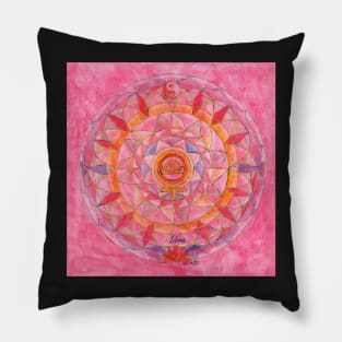 Libra horoscope free-hand mandala - Renate van Nijen Pillow