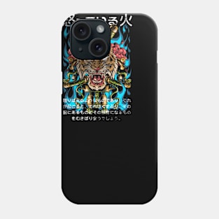 blue fire tiger Phone Case