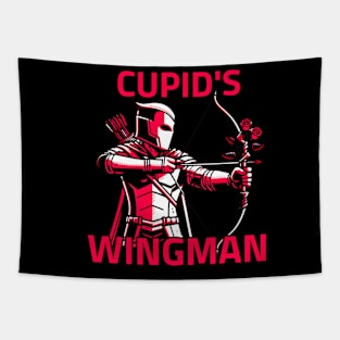 Cupid's Wingman Valentines Day Dating Friend Support Funny Tapestry