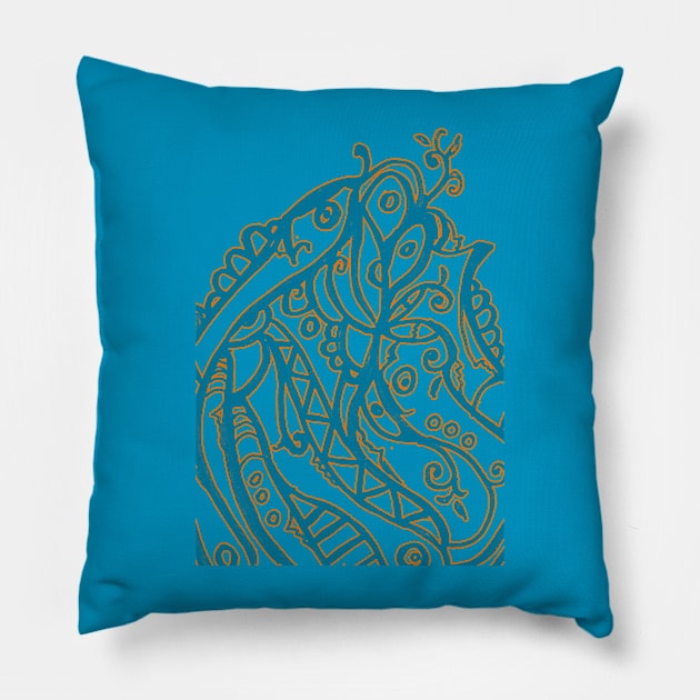 Very beautiful decorative transparent abstract lines Pillow by JNAA