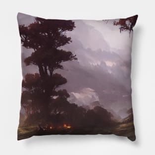 landscape nature wallpaper aestetic dreamland Pillow