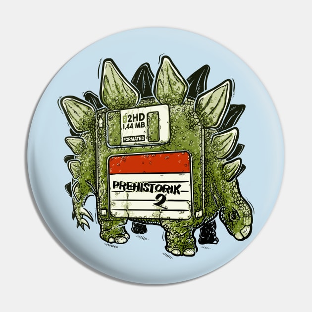 Prehistoric diskette Pin by raxarts