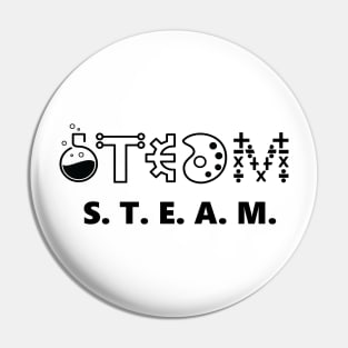 S.T.E.A.M Themed Design With Corresponding Icons Pin