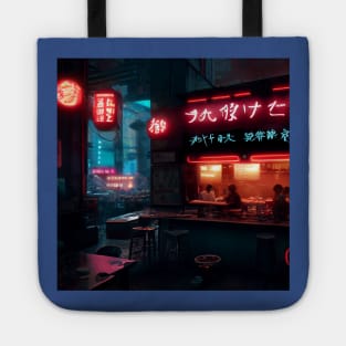 Cyberpunk Tokyo Ramen Shop Tote