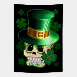 St Patrick Skull Cartoon Tapestry