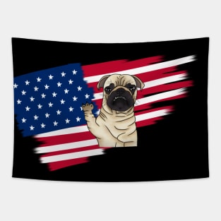 American dog flag independence day T-Shirt Tapestry