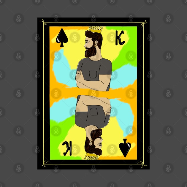 Color playing card King by Miss Fox