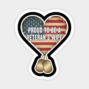 Veteran’s Wife Proud Heart Magnet