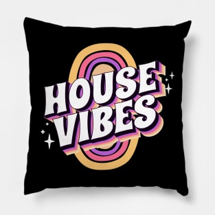 HOUSE MUSIC - House Vibes (purple/sand) Pillow
