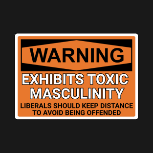 Orange Toxic Masculinity Warning T-Shirt