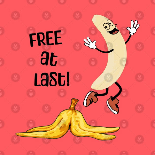 Funny free banana man is stripped of its peel and happy dancing by Luxinda