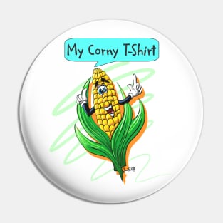 Corny Fall Autumn Tshirt Halloween and Thanksgiving Gift Pin