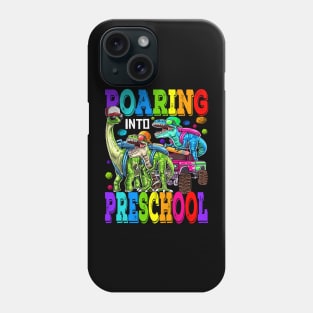 Roaring Into Preschool Monster Truck Dinosaur T Rex Phone Case