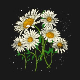 Nature Flowers Daisies Gardener Botanical Daisy Flower T-Shirt