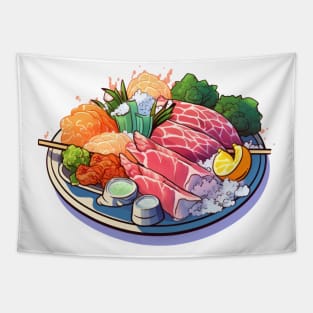 Feeling fancy with this beautiful Sashimi platter Tapestry