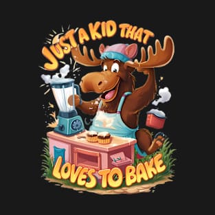 Moose Chef Cooking Up a Storm T-Shirt