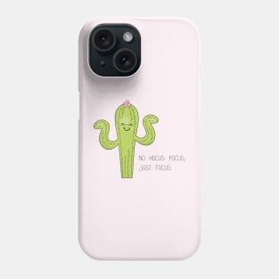 Happy cartoon cactus character in meditation pose Phone Case