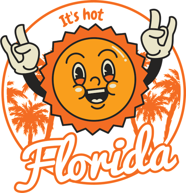 Florida: It's hot Kids T-Shirt by Summyjaye