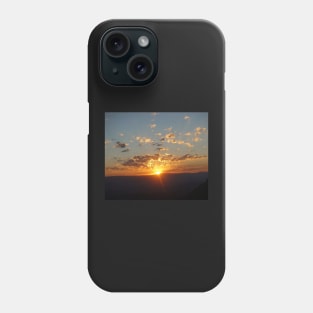 Fiery sunset with clouds Phone Case