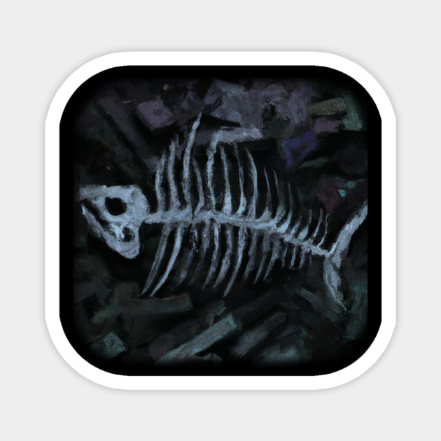 Dark fishbone Magnet by simple.seven