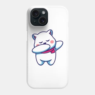 Cute baby polar bear dabbing cartoon Phone Case