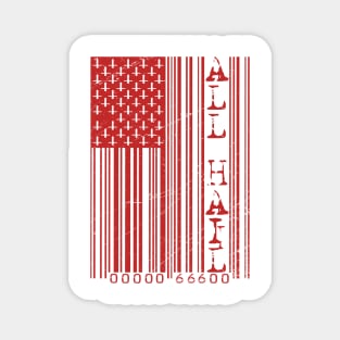 Satanic All Hail American Flag Magnet