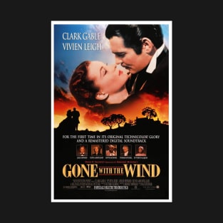 Gone With The Wind 1998 Re-Release Movie Poster T-Shirt