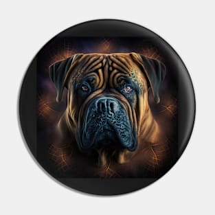 A Fractal Design of A Bullmastiff Pin