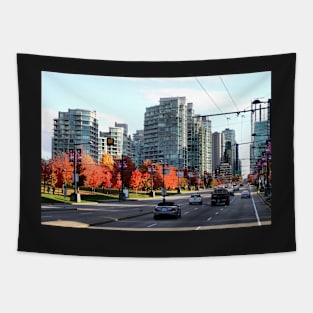 Autumn in Downtown Vancouver, Canada Tapestry