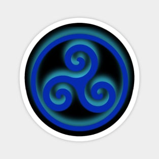 Triple Blue Spiral Magnet