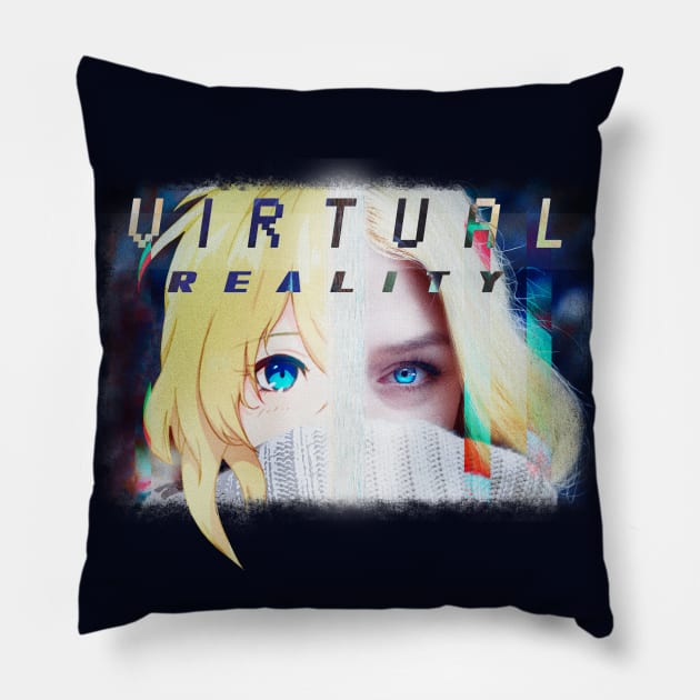 VR Art Gamer Girl Pillow by FenrisForrest