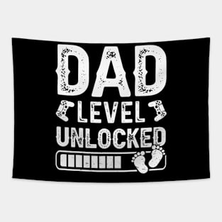 Dad Level Unlocked New Dad Tapestry