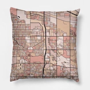 Aurora Map Pattern in Soft Pink Pastels Pillow