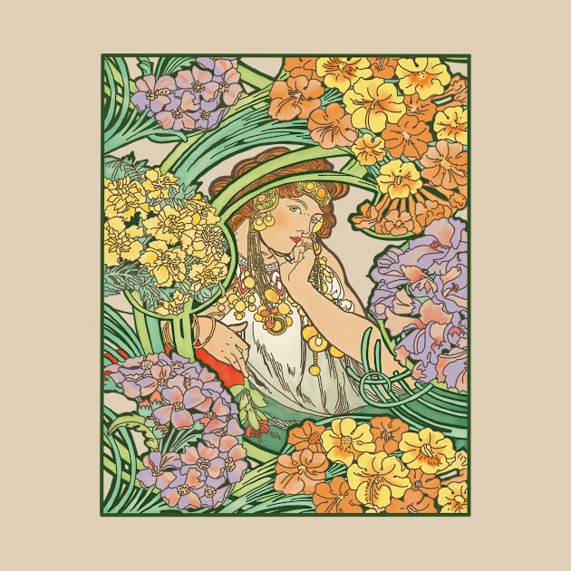 Mucha Lady (on cream) by Soth Studio