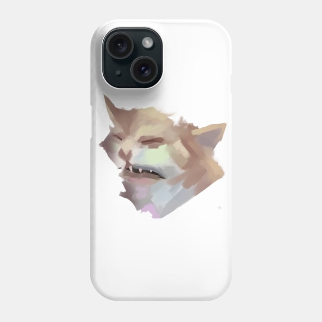 Cringing cat meme Phone Case by Lunaticmoonart