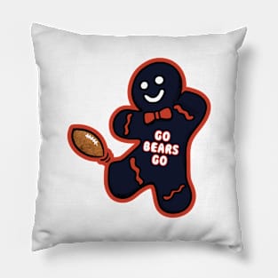 Chicago Bears Gingerbread Man Pillow