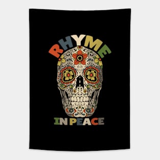 Vintage Skull Flora Tapestry