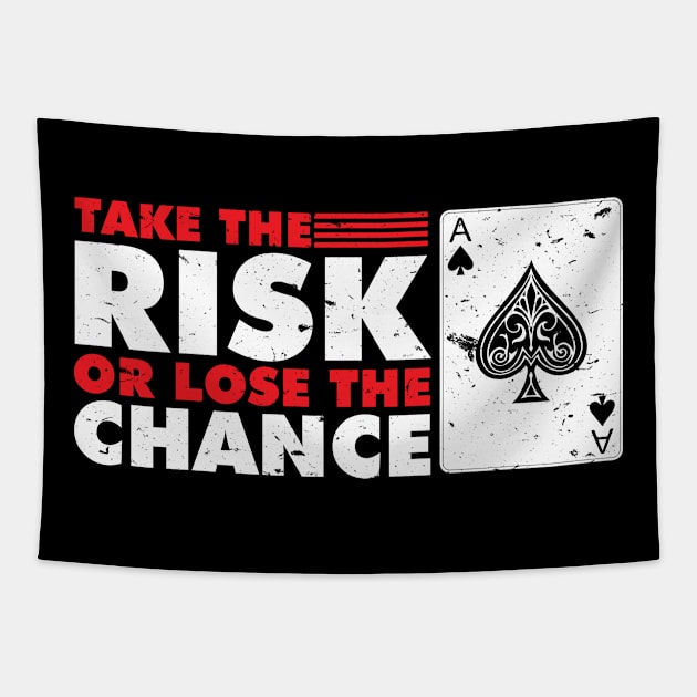 Gambler poker ace of spades Texas Black Jack Casino Tapestry by OfCA Design