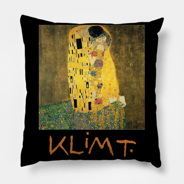 The Kiss by Gustav Klimt Pillow by MasterpieceCafe