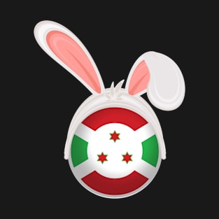 happy easter Burundi bunny ears flag cute designs T-Shirt