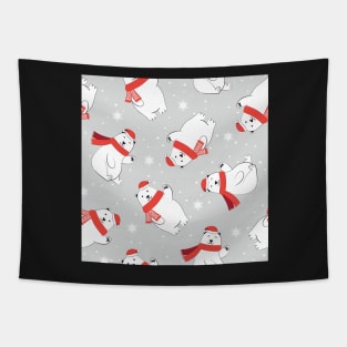 Polar Bear, Winter, Christmas, Holidays Tapestry