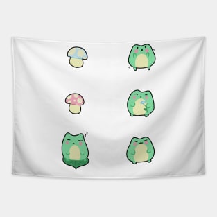 Kawaii Frogs Tapestry